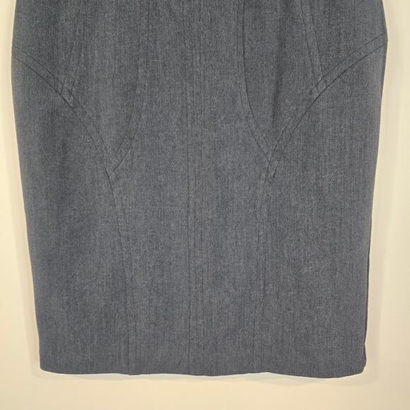 Women's Worthington Gray Knee Length Lined Pencil Skirt | Size 6 - Picture 4 of 9